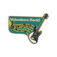 "Volunteers Rock" Lapel Pin